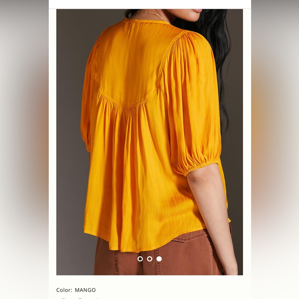 Anthropologie Drapey Henley Pullover M - Picture 3 of 6